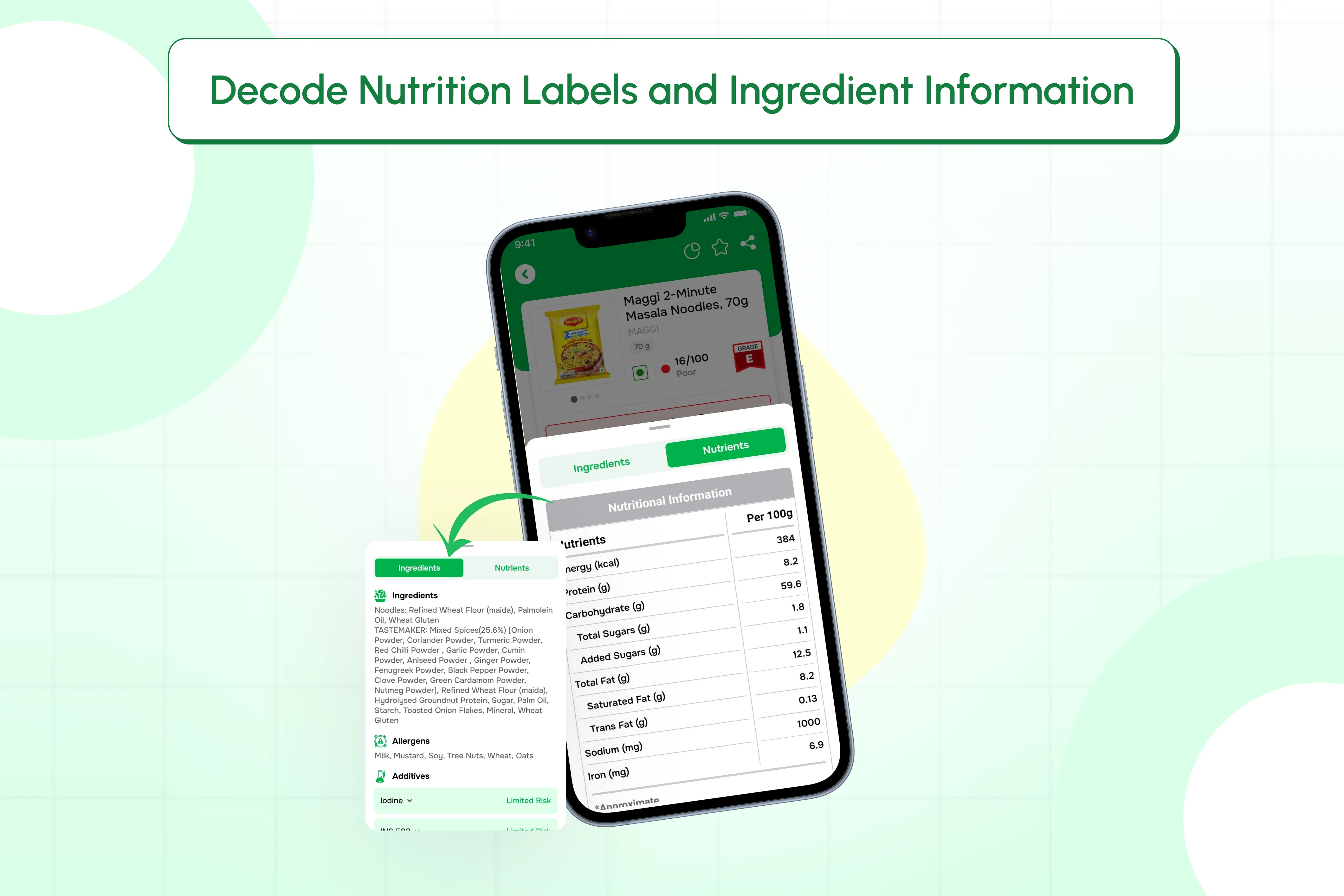 Decode Nutrition Labels and Ingredient Information
