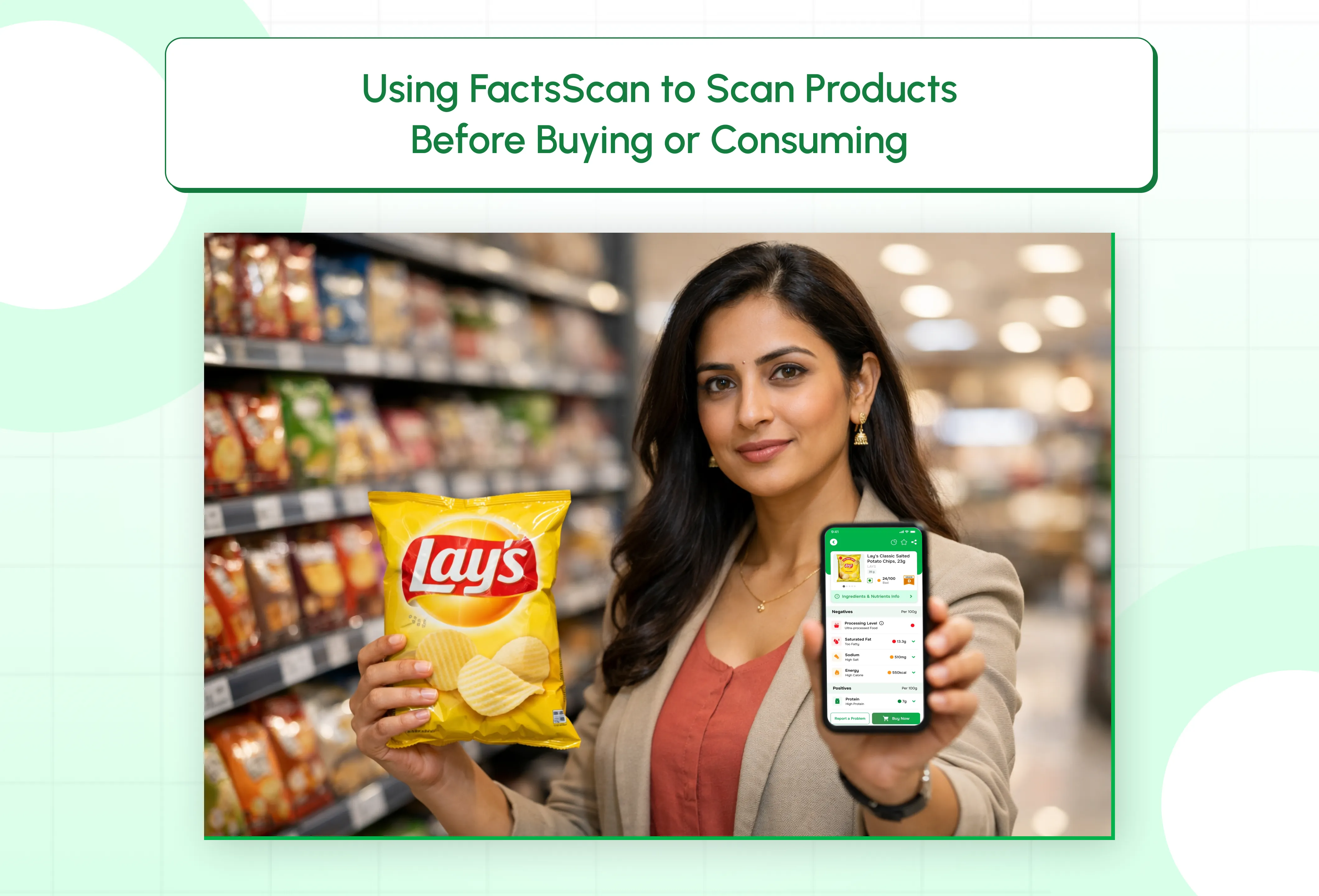 Using FactsScan to Scan Products Before Buying or Consuming