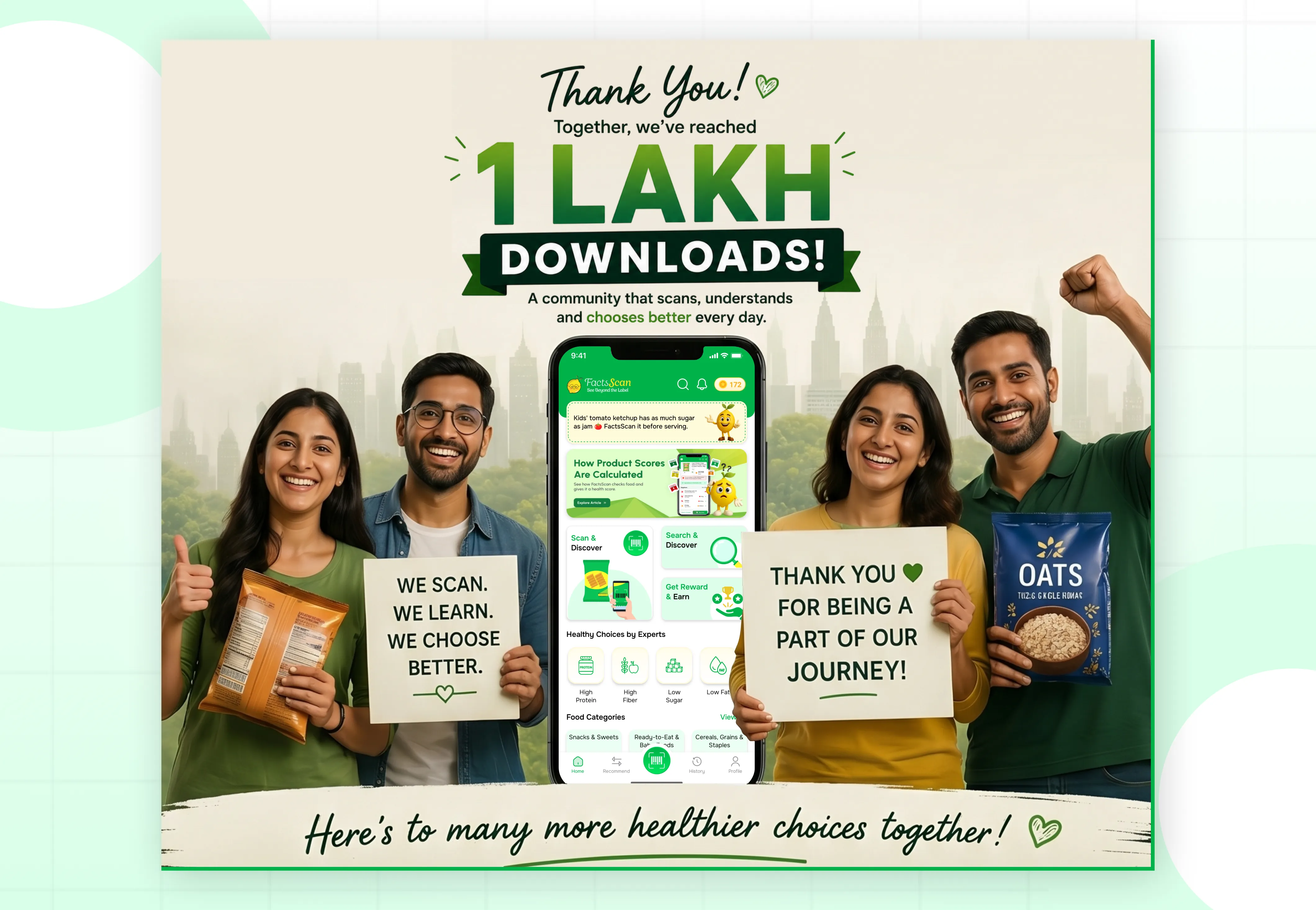 Factsscan community 1 lakh downloads